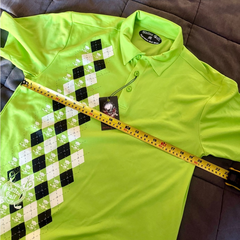 Tattoo Golf Men's Green Polo Shirt NWT - Picture 5 of 9
